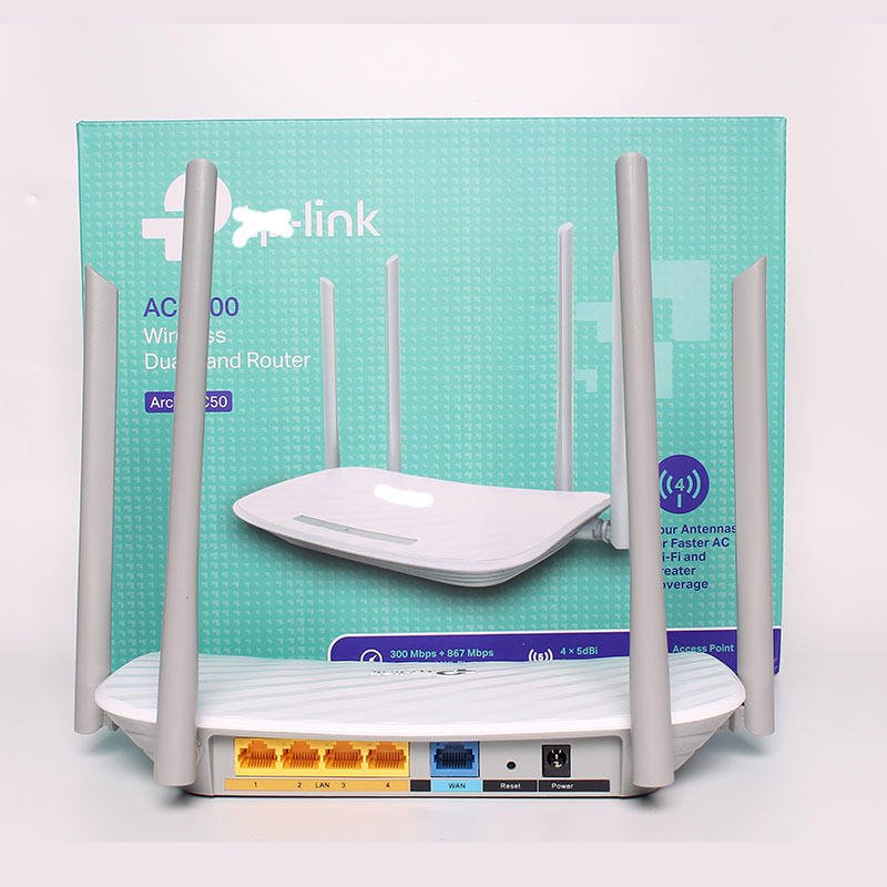 TP-Link Archer C50 Dual-Band AC1200 Wireless Wifi Router 4x 5dBi Antennas 1000mbps Max LAN Data QoS Firewall 4G Access Point